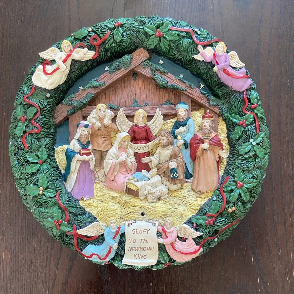 Nativity wreath with audio